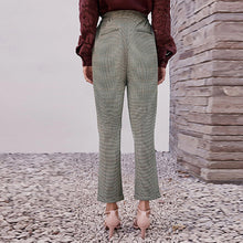 Load image into Gallery viewer, Monochrome Check Taper Leg Trousers