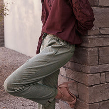 Load image into Gallery viewer, Monochrome Check Taper Leg Trousers