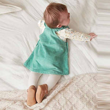 Load image into Gallery viewer, Green 2 Piece Baby Pinafore Dress And Bodysuit Set (0mths-18mths)