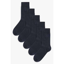 Load image into Gallery viewer, Navy "N" Logo Socks Five Pack - Allsport