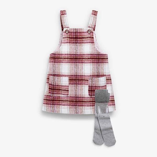 Kids Pink Tartan Pinafore Tartan Next Pink Pinafore Next Pinafore