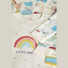 Load image into Gallery viewer, Multi 3 Pack Rainbow Apple Footless Sleepsuits (0mths-12mths) - Allsport