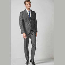 Load image into Gallery viewer, Grey Tailored Fit Puppytooth Suit: Jacket - Allsport