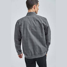 Load image into Gallery viewer, Grey Check Shower Resistant Harrington Jacket With Check Lining - Allsport