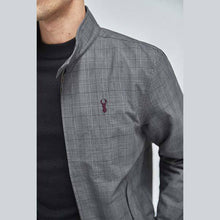 Load image into Gallery viewer, Grey Check Shower Resistant Harrington Jacket With Check Lining - Allsport