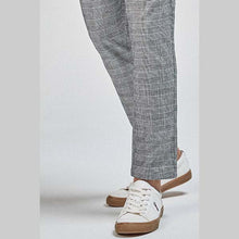Load image into Gallery viewer, Grey Tapered Slim Fit Check Chinos - Allsport