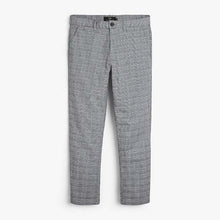 Load image into Gallery viewer, Grey Tapered Slim Fit Check Chinos - Allsport