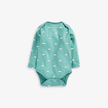 Load image into Gallery viewer, Teal 7 Pack Star Stripe Long Sleeve Bodysuits (0mths-18yrs) - Allsport