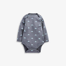 Load image into Gallery viewer, Teal 7 Pack Star Stripe Long Sleeve Bodysuits (0mths-18yrs) - Allsport
