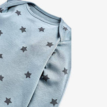 Load image into Gallery viewer, Teal 7 Pack Star Stripe Long Sleeve Bodysuits (0mths-18yrs) - Allsport