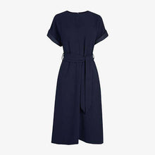 Load image into Gallery viewer, Navy Belted Midi Dress - Allsport