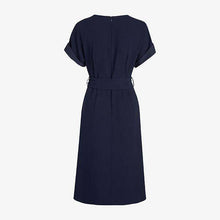 Load image into Gallery viewer, Navy Belted Midi Dress - Allsport
