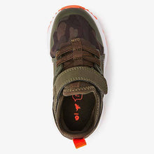 Load image into Gallery viewer, Khaki Camouflage Elastic Lace Trainers (Older) - Allsport