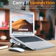 Load image into Gallery viewer, Ergonomic Multi-Level Aluminium Laptop Cooling Stand with Dual USB Ports