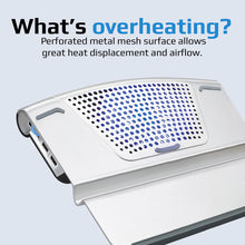 Load image into Gallery viewer, Ergonomic Multi-Level Aluminium Laptop Cooling Stand with Dual USB Ports