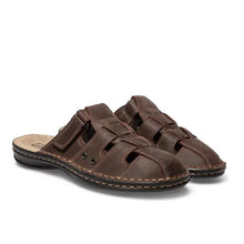 Load image into Gallery viewer, Mules Man Top Brown Leather