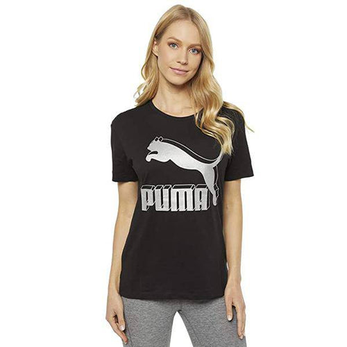 Classics Logo Tee Puma Black-metallic - Allsport