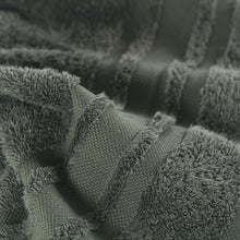 Load image into Gallery viewer, Drap de bain coton Lola II Kaki Cendre (90x150)