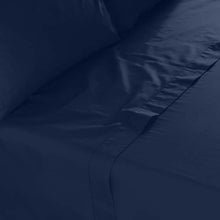 Load image into Gallery viewer, Drap de lit percale de coton Neo Marine (240x300)