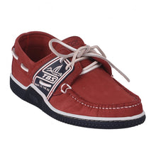 Load image into Gallery viewer, Men's Boat Shoes Leather Red