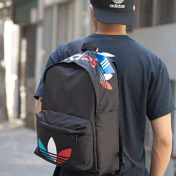 adicolor tricolor mini backpack adidas Originals Trefoil 2.0 Small Travel Bag, Black/White, One Size this adidas backpack moves easily through your day adicolor tricolor mini backpack adicolor