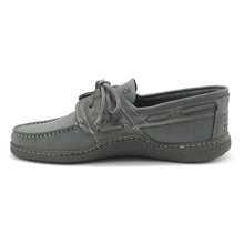 Load image into Gallery viewer, Men's Boat Shoes Grey Leather