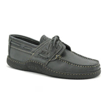 Load image into Gallery viewer, Men's Boat Shoes Grey Leather