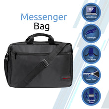 Load image into Gallery viewer, Premium Lightweight Messenger Bag for Laptops up to 15.6” with Front Storage Zipper