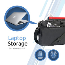 Load image into Gallery viewer, Premium Lightweight Messenger Bag for Laptops up to 15.6” with Front Storage Zipper
