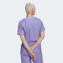 Load image into Gallery viewer, LINEN CROPPED BASEBALL TEE