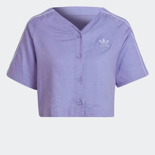 Load image into Gallery viewer, LINEN CROPPED BASEBALL TEE