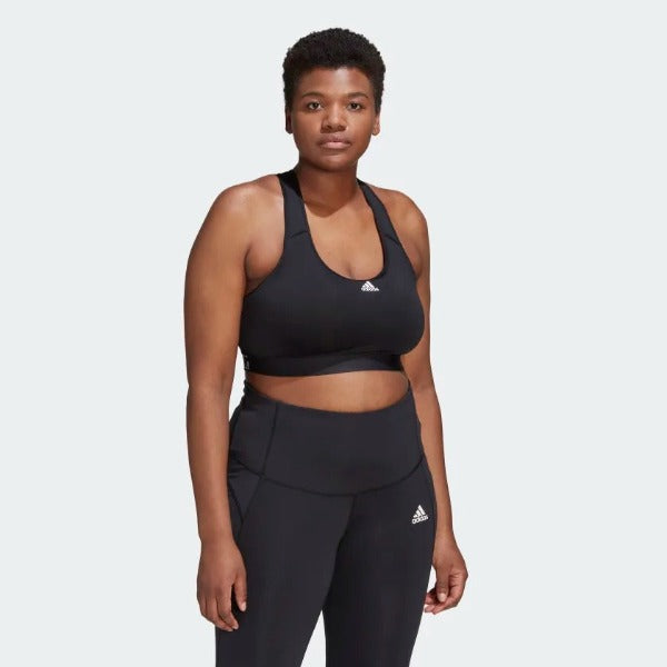 adidas powerreact training medium-support bra (plus size)