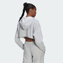 Load image into Gallery viewer, CROP FULL-ZIP LOUNGEWEAR HOODIE