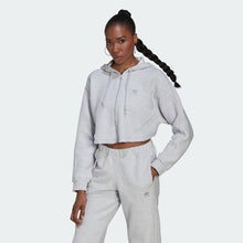 Load image into Gallery viewer, CROP FULL-ZIP LOUNGEWEAR HOODIE