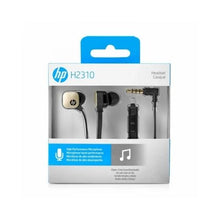 Load image into Gallery viewer, HP In Ear Stereo Headset H2310 Black And Silk Gold