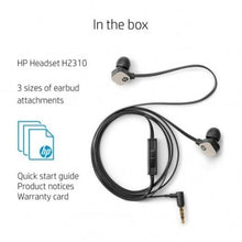 Load image into Gallery viewer, HP In Ear Stereo Headset H2310 Black And Silk Gold