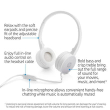 Load image into Gallery viewer, HP Stereo Headset H2800 White and Pike Silver