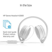Load image into Gallery viewer, HP Stereo Headset H2800 White and Pike Silver
