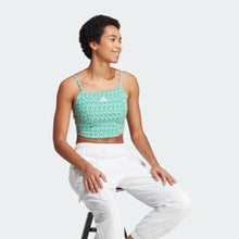 Load image into Gallery viewer, ALLOVER ADIDAS GRAPHIC CORSET-INSPIRED TANK TOP