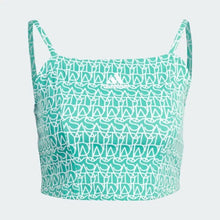 Load image into Gallery viewer, ALLOVER ADIDAS GRAPHIC CORSET-INSPIRED TANK TOP