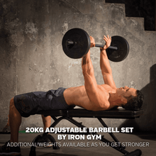 Load image into Gallery viewer, IRON GYM® 20kg Adjustable Barbell Set - Allsport