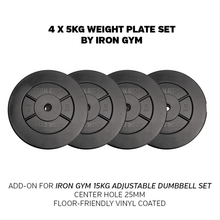 Load image into Gallery viewer, IRON GYM® 20kg Plate Set, 5kg x 4 - Allsport