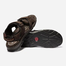 Load image into Gallery viewer, Sandals Men sole ortholite leather brown