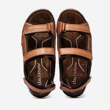 Load image into Gallery viewer, Men's Sandals With Scratch Brown Leather Tops