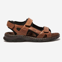 Load image into Gallery viewer, Men's Sandals With Scratch Brown Leather Tops