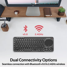 Load image into Gallery viewer, Dual Mode Portable Wireless Multimedia Keyboard with Touchpad