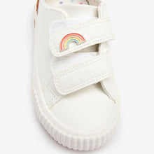 Load image into Gallery viewer, White Rainbow Trainers (Younger Girls) - Allsport