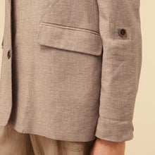 Load image into Gallery viewer, Neutral Single Breasted Linen Blend Blazer - Allsport