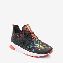 Load image into Gallery viewer, Black Marvel® Avengers Elastic Lace Trainers (Older Boys)