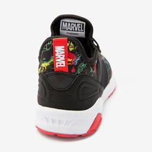 Load image into Gallery viewer, Black Marvel® Avengers Elastic Lace Trainers (Older Boys)